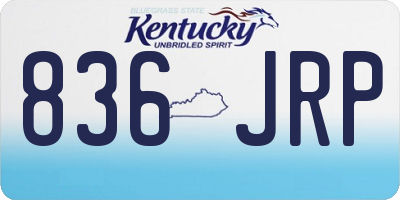 KY license plate 836JRP