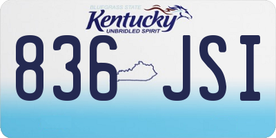 KY license plate 836JSI