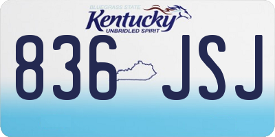 KY license plate 836JSJ