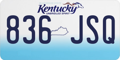 KY license plate 836JSQ