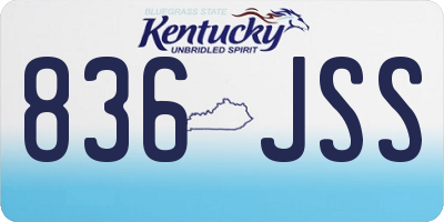 KY license plate 836JSS