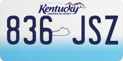 KY license plate 836JSZ