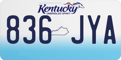 KY license plate 836JYA