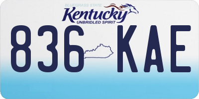 KY license plate 836KAE