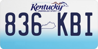 KY license plate 836KBI