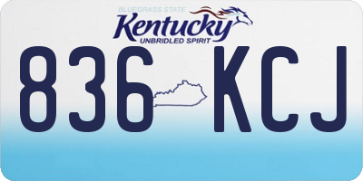 KY license plate 836KCJ