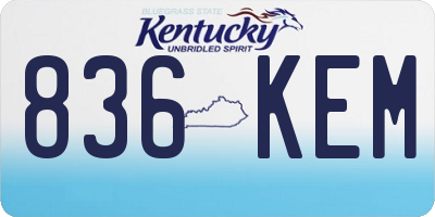 KY license plate 836KEM