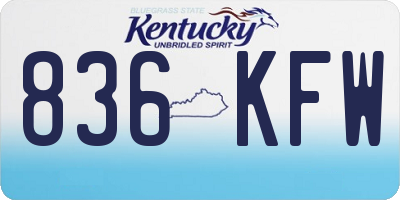 KY license plate 836KFW