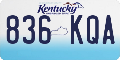 KY license plate 836KQA