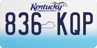 KY license plate 836KQP