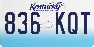 KY license plate 836KQT