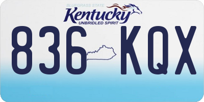 KY license plate 836KQX