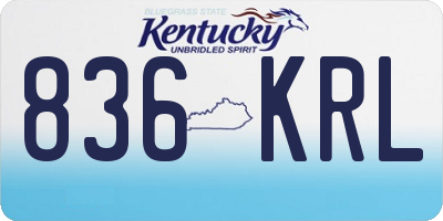 KY license plate 836KRL