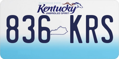 KY license plate 836KRS