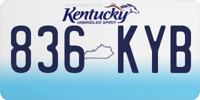 KY license plate 836KYB
