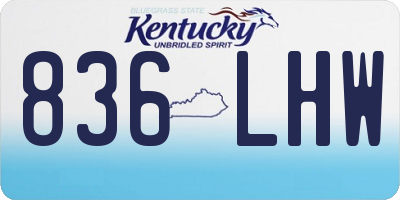 KY license plate 836LHW