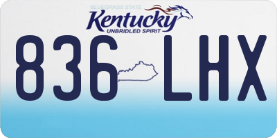 KY license plate 836LHX