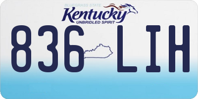KY license plate 836LIH