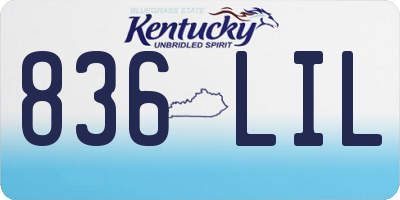 KY license plate 836LIL