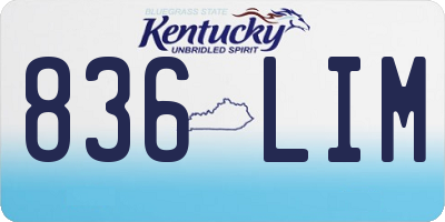 KY license plate 836LIM