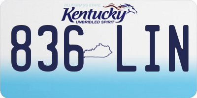 KY license plate 836LIN