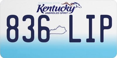 KY license plate 836LIP
