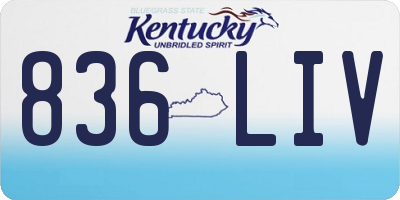 KY license plate 836LIV