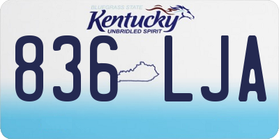 KY license plate 836LJA