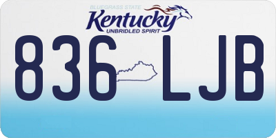 KY license plate 836LJB