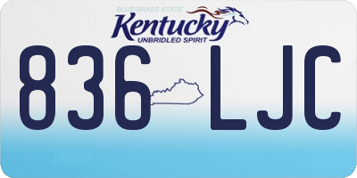 KY license plate 836LJC