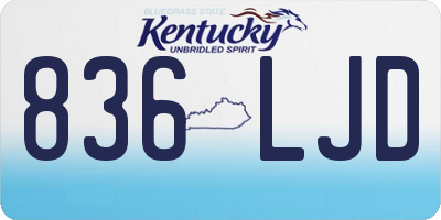 KY license plate 836LJD