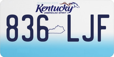 KY license plate 836LJF