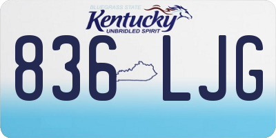 KY license plate 836LJG