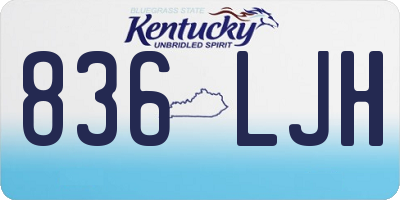 KY license plate 836LJH