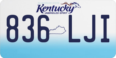 KY license plate 836LJI
