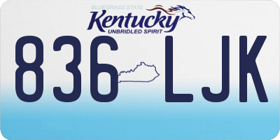 KY license plate 836LJK