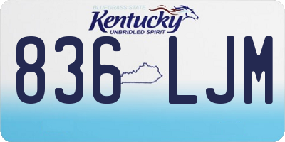 KY license plate 836LJM
