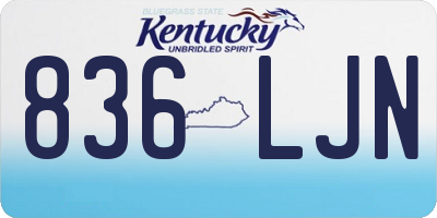 KY license plate 836LJN