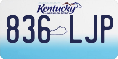 KY license plate 836LJP
