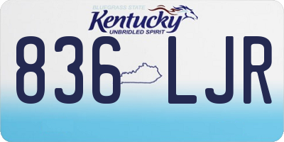 KY license plate 836LJR