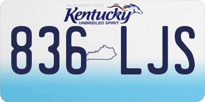 KY license plate 836LJS