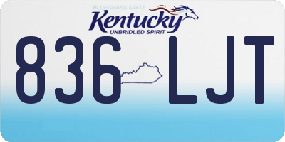KY license plate 836LJT