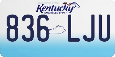 KY license plate 836LJU
