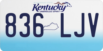 KY license plate 836LJV
