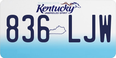 KY license plate 836LJW