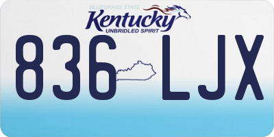 KY license plate 836LJX
