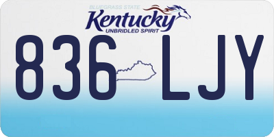 KY license plate 836LJY