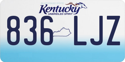 KY license plate 836LJZ