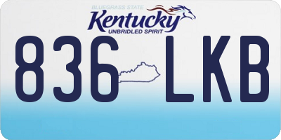 KY license plate 836LKB