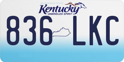KY license plate 836LKC